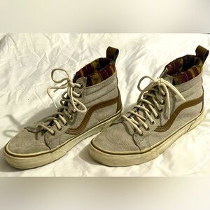Vans Women’s High Top Sneakers, Size 8 (men’s size 6.5), Gray Colored